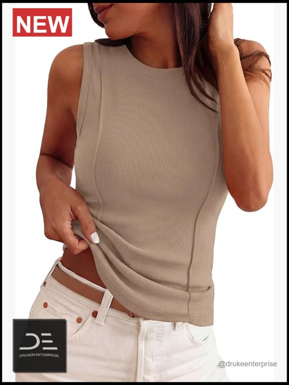 Ribbed Tank Top Sleeveless Tops for Women Fitted Basic Tee Going Out Y2K Tanks